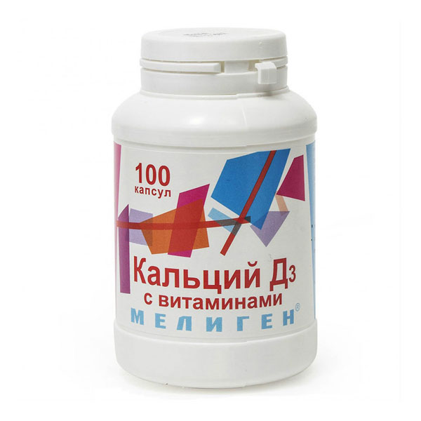 Мелиген Кальций Д3 с витаминами капс №100