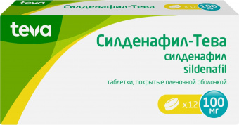 Силденафил-Тева тбл п/п/о 100мг №12