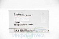 Нормакс тбл п/п/о 400мг №6
