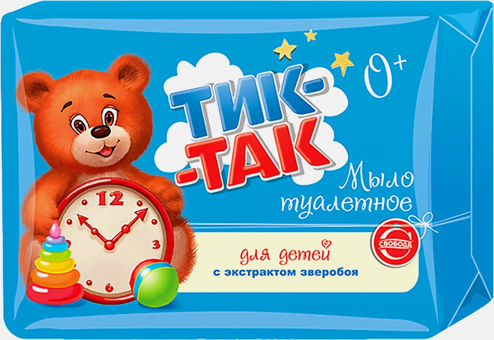 Тик-Так мыло д/детей д/чувств кожм зверобой  150г