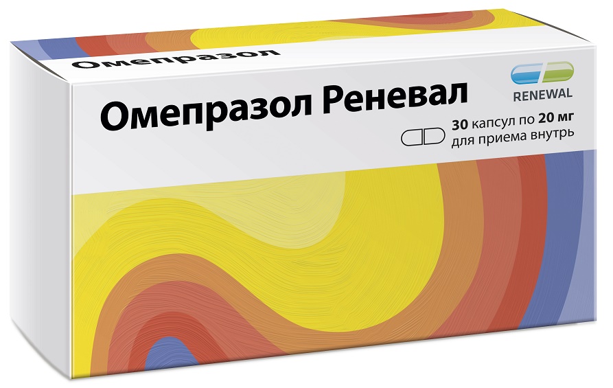 Омепразол Реневал капс кишечнор 20мг №30 яч конт 10*3