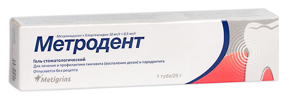 Метродент гель стомат 20г