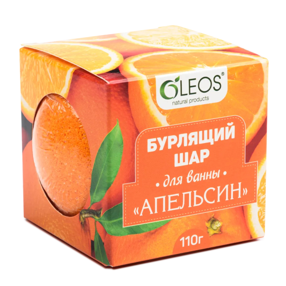 Олеос шар бурлящий д/ванн Апельсин 110г
