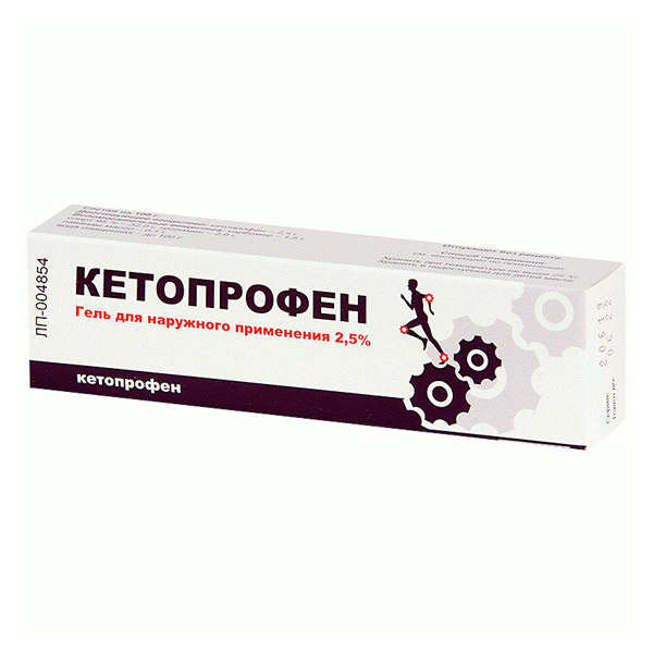 Кетопрофен гель д/наруж прим 2,5% 50г