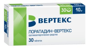 Лоратадин-ВЕРТЕКС тбл 10мг №30