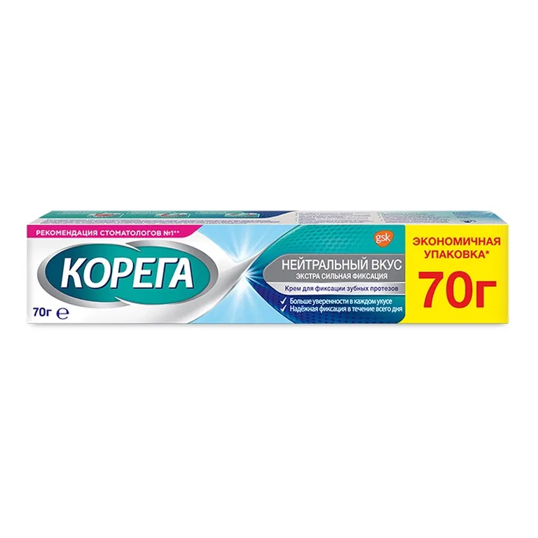 Корега Ежеднев защита крем д/фикс зуб протезов Нейтрал 70мл
