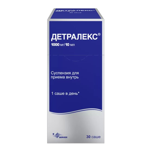 Детралекс сусп д/пр внутрь 1000мг/10мл саше №30