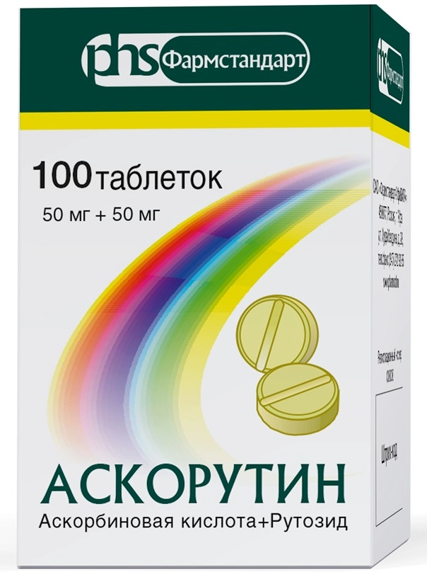 Аскорутин тбл 50мг+50мг №100