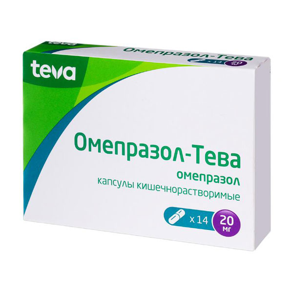 Омепразол-Тева капс кишечнор 20мг №14