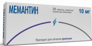Мемантин тбл п/п/о 10мг №30 яч конт 10*3