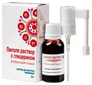 Люголя р-р с глицерином р-р д/мест прим 25г фл+насад-расп