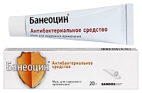 Банеоцин мазь д/наруж прим 250МЕ/г+5000МЕ/г 20г