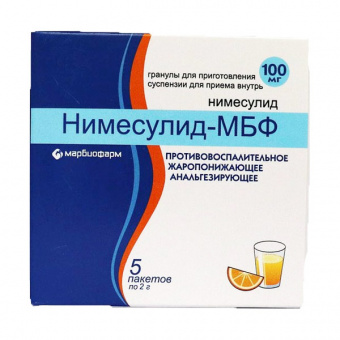 Нимесулид-МБФ гран д/сусп д/пр внутрь 100мг пак 2г №5