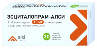 Эсциталопрам-АЛСИ тбл п/п/о 10мг №30