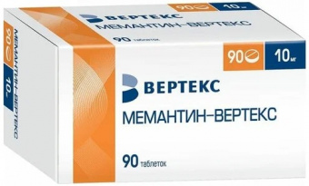 Мемантин-Вертекс тбл п/п/о 10мг №90 яч конт 15*6