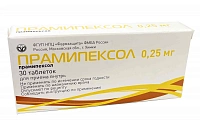 Прамипексол тбл 0,25мг №30
