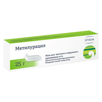 Метилурацил мазь д/мест/наруж прим 10% 25г