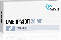 Омепразол капс кишечнор 20мг №30 яч конт 15*2