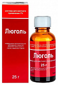Люголь р-р д/мест прим 1% 25г фл