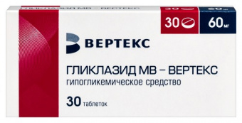 Гликлазид МВ-ВЕРТЕКС тбл пролонг высв 60мг №30