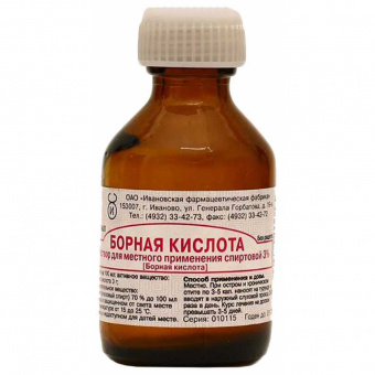 Борная к-та р-р 3% 25мл