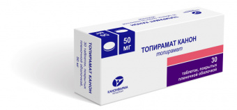 Топирамат Канон тбл п/п/о 50мг №30 яч конт 30*1