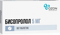 Бисопролол тбл п/п/о 5мг №60 яч конт