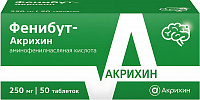 Фенибут-Акрихин тбл 250мг №50