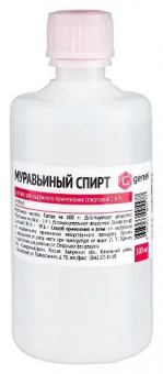 Муравьиный спирт 1,4% р-р д/наруж прим (спиртовой) 100мл