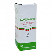 Кордиамин капли д/пр внутрь 25% 25мл