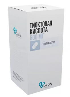 Тиоктовая к-та тбл п/п/о 600мг №100 банка