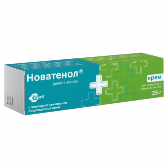 Новатенол крем д/наруж прим 5% 25г №1