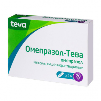 Омепразол-Тева капс кишечнор 20мг №14