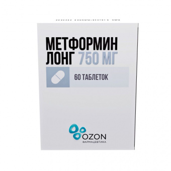 Метформин лонг тбл пролонг высв 750мг №60