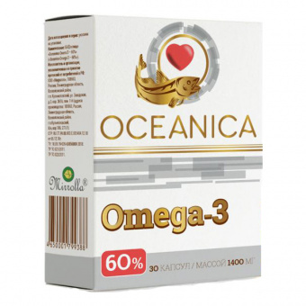 Океаника Омега 3-60% капс 1400мг №30