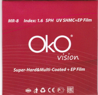 Линза очковая OkOvision 1.60 MR-8 SPH +2,00 65мм