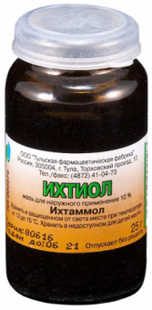 Ихтиоловая мазь д/наруж прим 10% 25г №1