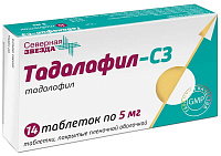 Тадалафил-СЗ тбл п/п/о 5мг №14