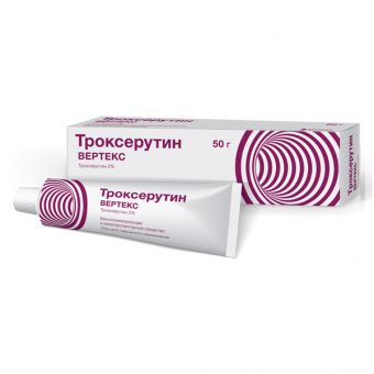 Троксерутин Вертекс гель д/наруж прим 2% 50г