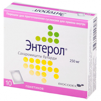 Энтерол пор д/сусп д/пр внутрь 250мг №10