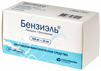 Бензиэль тбл 100мг+25мг №100 яч конт 10*10