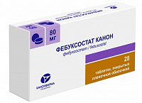 Фебуксостат Канон тбл п/п/о 80мг №28