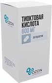 Тиоктовая к-та тбл п/п/о 600мг №30