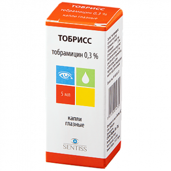 Тобрисс капли гл 0,3% 5мл №1