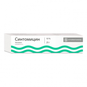 Синтомицин линимент д/наруж прим 10% 25г
