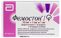 Фемостон 1 набор тбл п/п/о 10мг+1мг и 1мг №28